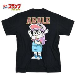 ドクタースランプ アラレちゃん キャンディーＴシャツ メンズ レディース ユニセックス ペアルック アニメ 半袖 ブラック 黒 キャラクター 原宿系 OTAKU あられちゃん コレクター ダンス スケーター 誕生日プレゼント