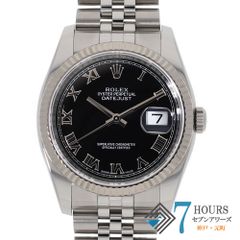 125500 ROLEX ロレックス 116234 デイトジャスト ブラックローマ ホワイトゴールド ステンレス ランダム番 自動巻き 当店オリジナルボックス