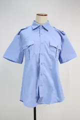 【お取寄せ商品！納期ご相談下さい！】コスプレアイテム 撮影用アイテム 警察官 学生服 男装用 水色ブラウス 【半袖】  ◆警察学校組や学生の制服等のコスプレ用に！等
