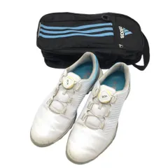 ★特価★アディダス ゴルフシューズ×シューズケース 白 アディパワー フォージド ボア BB7843 レディース 24.0 ゴルフウェア adidas