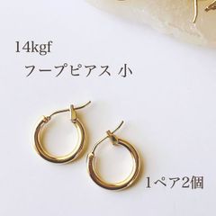 高品質 14kgf フープピアス 小 チューブ 直径12mm 1ペア2個 アレルギー対応 パーツ