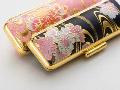 印鑑ケース おしゃれ はんこケース 流水桜 ケース 10.5mm～12mm 印鑑収納 朱肉付き ハンコケース 印鑑 ケース プレゼントやギフト 10.5ミリ 12ミリ 実印 銀行印 認印 個人ハンコ 送料無料