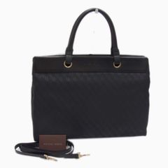 ヴィンテージ◇BOTTEGA VENETA 2way トートバッグ BVロゴ 総柄 ブラック ボッテガヴェネタ  肩がけバッグ レディース イタリア製