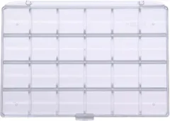 新品 シンコハンガー(Shinkohanger) ビーズケース 24マス クリア 日本製 透明 オーガナイザーボックス ストレージ 収納ケース 仕切り 小分け 手芸 用品 DIY トレー ネイル 小物 雑貨 ジュエリー ボタン パーツ 部品 素材 材料 管理