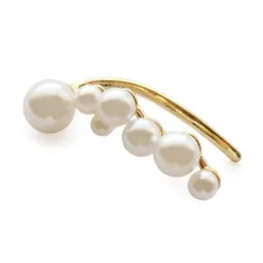 パール レディース イヤーカフ イヤリング 金属アレルギー対応 JewelVOX ニッケルフリー 片耳用 [ジュエルボックス] 両耳用