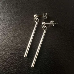両耳 【 ３ｃｍ スティックピアス 】ステンレス アレルギー対応 シンプル