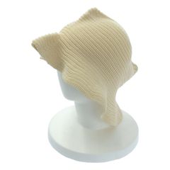 【新品】  HOMME PLISSE ISSEY MIYAKE / オムプリッセイッセイミヤケ | 2025SS | BEANIE SCARF コットン ニットハット | ベージュ | レディース