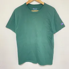 (^w^)b Champion チャンピオン 半袖 Tシャツ プルオーバー クルーネック スポーツ アメカジ ストリート シンプル 緑 グリーン ロゴ 刺繍 定番 コットン 綿  デイリー AUTHENTIC ATHLETIC WEAR メンズ サイズM