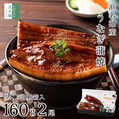 母の日 ギフト 浜名湖 国産 うなぎ 蒲焼 無頭 大サイズ 約160g×2尾【ギフト対応可】お歳暮 お中元 冷凍 鰻 浜名湖産 浜名湖うなぎ 国産うなぎ うなぎ蒲焼 真空パック  プレゼント ギフト お中元 お歳暮 父の日 母の日 【C配送：冷凍】