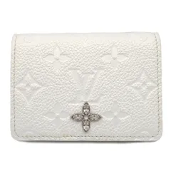 【天白】ルイヴィトン カードケース アンヴェロップ カルト ドゥ ヴィジット モノグラム M12177 スノー ホワイト 小物