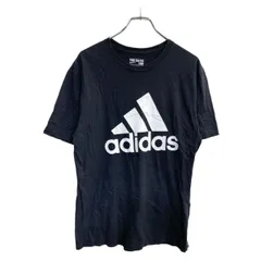 adidas 半袖 プリント Tシャツ Ｌサイズ アディダス ブラック コットン 古着卸 アメリカ仕入 t2503-3243