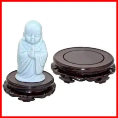 木製花台丸型 木製の台座 蓮の台座 仏像台座 飾り棚飾り台 収集品ディスプレイ古底座 盆栽的基座 黒カタロパ天然 黒檀調 (サイズ79.5*3.5cm)