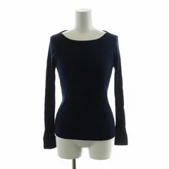 スローブ イエナ SLOBE IENA  クルーネックウールリブニット セーター 長袖 プルオーバー スリム F 紺 ネイビー /NQ ■OF