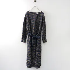 ツハルバイサマンサモスモス TSUHARU by Samansa Mos2 SM2 2総刺繍ベルト付き花柄ワンピース F/ネイビー ロング ドレス【2400014329315】