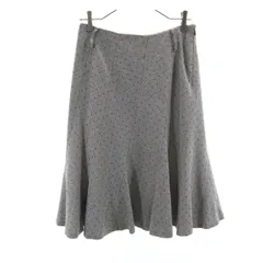 23区 総柄 ロング丈 フレアスカート 40 グレー系 23ku レディース