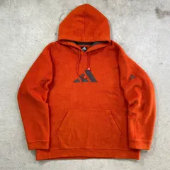 00年代 adidas  アディダス フリースパーカー パフォーマンスロゴ刺繍 メッシュロゴ メンズXL相当 