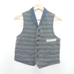 ◇ Θ BEAMS BOY ビームス ボーイ 無地 ノースリーブ ウールベスト サイズ表記なし ネイビー系 レディース メンズ E  【1506300019654】
