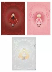 [중고] 클리어 파일 진홍(그 외 2장) A4 클리어 파일 3장 세트 [이치반 복권 로젠 메이든] H상
