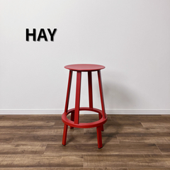【未使用品】HAY REVOLVER BAR STOOL LOW H65 RED