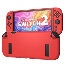 Jemdo カバー Nintendo Switch 2用の保護カバー TPUケース 薄型 耐衝撃 赤