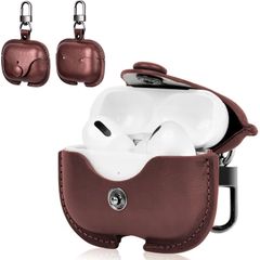 【数量限定】Pro AirPods 2 ケース ケース エアーポッズプロ 2 For ケース PU革製 全面保護 落下防止 YAODLE キズ防止 耐衝撃 装着充電可能 軽量小型(ダークブラウン)