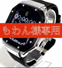 ブラックシルバー@Apple Watch ラバーアップルウォッチバンド カバーメタリックケースキラキラ　ベルト　カスタム　ステンレス　メンズ　レディース　スポーツ　バンド