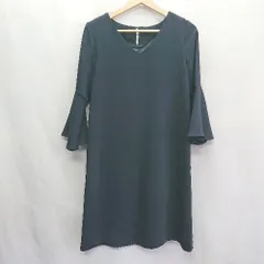 ◇ ⊂ Simplicite シンプリシテェ 半袖 膝丈 ワンピース サイズM ネイビー系 レディース E  【1410100020362】