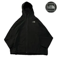 TheNorthFace ザノースフェイス SoftShellJacket ソフトシェルジャケット パーカー EmbroideredLogo 両面刺繍ロゴ Drawcord ドローコード Polyester ポリエステル Black ブラック 黒 L