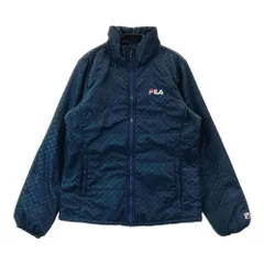 サイズ：L FILA GOLF フィラゴルフ  中綿ジャケット ロゴ 総柄 ネイビー系 [240101394229] ゴルフウェア レディース ストスト