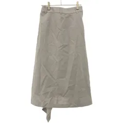 LE CIEL BLEU ルシェルブルー Asymmetric Drapy Wrap SK アシンメトリースカート 21S67102 グレー 34