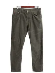 【お得なクーポン配布中!】 ヴィンテージ 加工 ポロ ラルフローレン 細畝 コーデュロイ パンツ メンズ 34 32 古着 ストレート ノータック スラックス アタリ 革パッチ