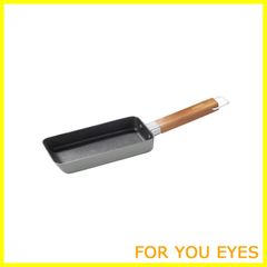 【人気商品】シービージャパン(CB JAPAN) 卵焼きパン 8×18cm アッシュグレー 直火専用 内面ふっ素コーティング [天然木 ハンドル] 卵1つで作れる ちょこっと 玉子焼きパン copan