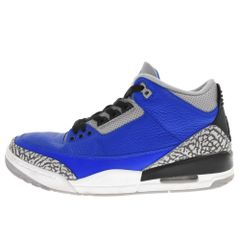 NIKE (ナイキ) AIR JORDAN 3 RETRO VARSITY ROYAL CT8532-400 エアジョーダン 3 レトロ バーシティブルー US10/28.0cm ブルー/ブラック/グレー