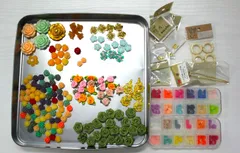 薔薇の貼り付けパーツ・エンブレムチャーム 他 まとめ売り　ハンドメイド素材  oh-01788