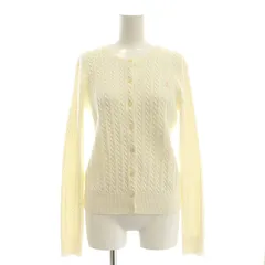 ポロ ラルフローレン POLO RALPH LAUREN コットンクルーネックケーブルカーディガン ニット XL 白 ホワイト /AT ■OS