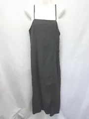 ◇ ⊂ SpRay スプレイ スリット ロング丈 キャミソール ワンピース サイズ表記なし ブラック レディース E  【1506180013261】
