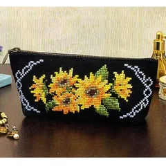 刺繍キットペンケース（小物入れ）ヒマワリ