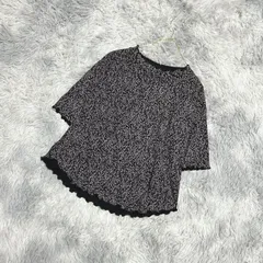 ■【良品】YDC  ワイ・ディー・シー  ブラウス【F】フェミニン 総柄  レディース  黒系  ブラック  【送料無料】のサムネイル