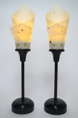 部品売り ひな人形コードレス ぼんぼり 「燭台」生なり 雪洞(LED) 30cm 雛人形 電池付きのサムネイル