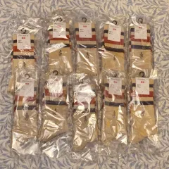 UNIQLO JW Kinloch Anderson(キンロックアンダーソン) ボーダー ソックス メンズソックス ベージュ 10個 未開封