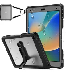 ★Tmacjump ipad 10.2 防水ケース iPad 第9世代[2021］/第8世代[2020］/第7世代[2019］ケース IP68 完全防水 防塵 耐衝撃 ペン収納 保護フィルム付 TouchID認証対応