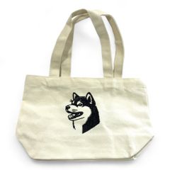 芝犬の刺しゅうトートバッグ（小）