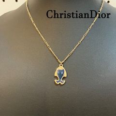 クリスチャンディオール　ChristianDior　ネックレス　ブルーフィッシュ　Blue　ゴールド　金メッキ