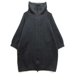 ブルネロクチネリ BRUNELLO CUCINELLI カシミヤ100％ ニット ダブルフェイス ロング ブルゾン モニーレ ジップアップ セーター グレー Sのサムネイル