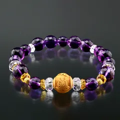 ＼【超メルカリ市】最大40％オフ★期間限定セール開催中！／【送料無料】【新品】パワーストーン 天然石 お守り 御守り ブレスレット / 祈祷済み アメジスト 願望成就 浄化 ギフト プレゼント レディース 女性