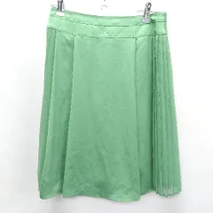 ◇ INDIVI インディヴィ ひざ丈 フレア スカート サイズ38 グリーン レディース E  【1407020035866】