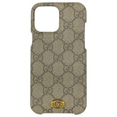 【新品】GUCCI グッチ 701331 アイフォンケース iPhone13 Pro Max スマホケース GGスプリーム PVC ベージュ