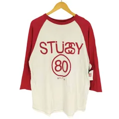 ステューシー Stussy 00S ロゴプリント 80 ナンバリング NY LT LA ラグランスリーブ Tシャツ メンズ import：XL 