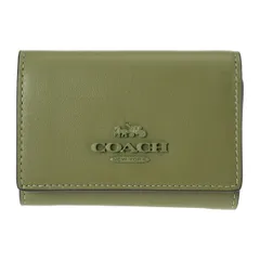 新品 コーチ COACH 3つ折り財布 マイクロ ウォレット ミリタリーグリーン