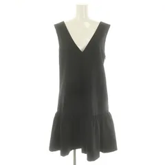 プロポーション ボディドレッシング PROPORTION BODY DRESSING ミニティアードジャンパースカート ノースリーブ Vネック S 黒 ブラック /HK ■OS